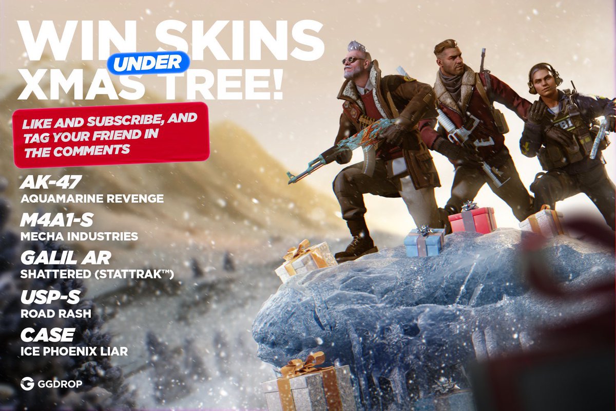 CS2 News & Updates (@cs2game) on Twitter photo 🎉 EXCLUSIVE <a href="/CS2Game/">CS2 News & Updates</a> x GGDROP WINTER GIVEAWAY🎉
Dive into the action ⤵️
1. Follow <a href="/gg_drop/">GGDrop.com</a> and <a href="/CS2Game/">CS2 News & Updates</a> 🎮
2. Retweet and like this post.
3. Mention your friend 💬
🌟 As a 12% bonus use the secret promo GGNYS on GGDROP! 🚀
Don’t snooze, it’s a blink-and-you-miss-it deal! ⏰ 🎉 EXCLUSIVE <a href="/CS2Game/">CS2 News & Updates</a> x GGDROP WINTER GIVEAWAY🎉
Dive into the action ⤵️
1. Follow <a href="/gg_drop/">GGDrop.com</a> and <a href="/CS2Game/">CS2 News & Updates</a> 🎮
2. Retweet and like this post.
3. Mention your friend 💬
🌟 As a 12% bonus use the secret promo GGNYS on GGDROP! 🚀
Don’t snooze, it’s a blink-and-you-miss-it deal! ⏰