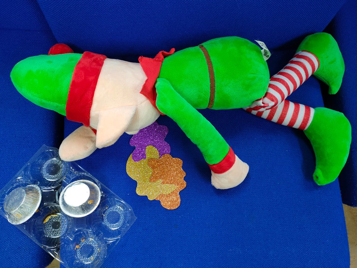 Kevin ha been a bit silly and has eaten all the leftover mince pies! Oh no poor Kevin.