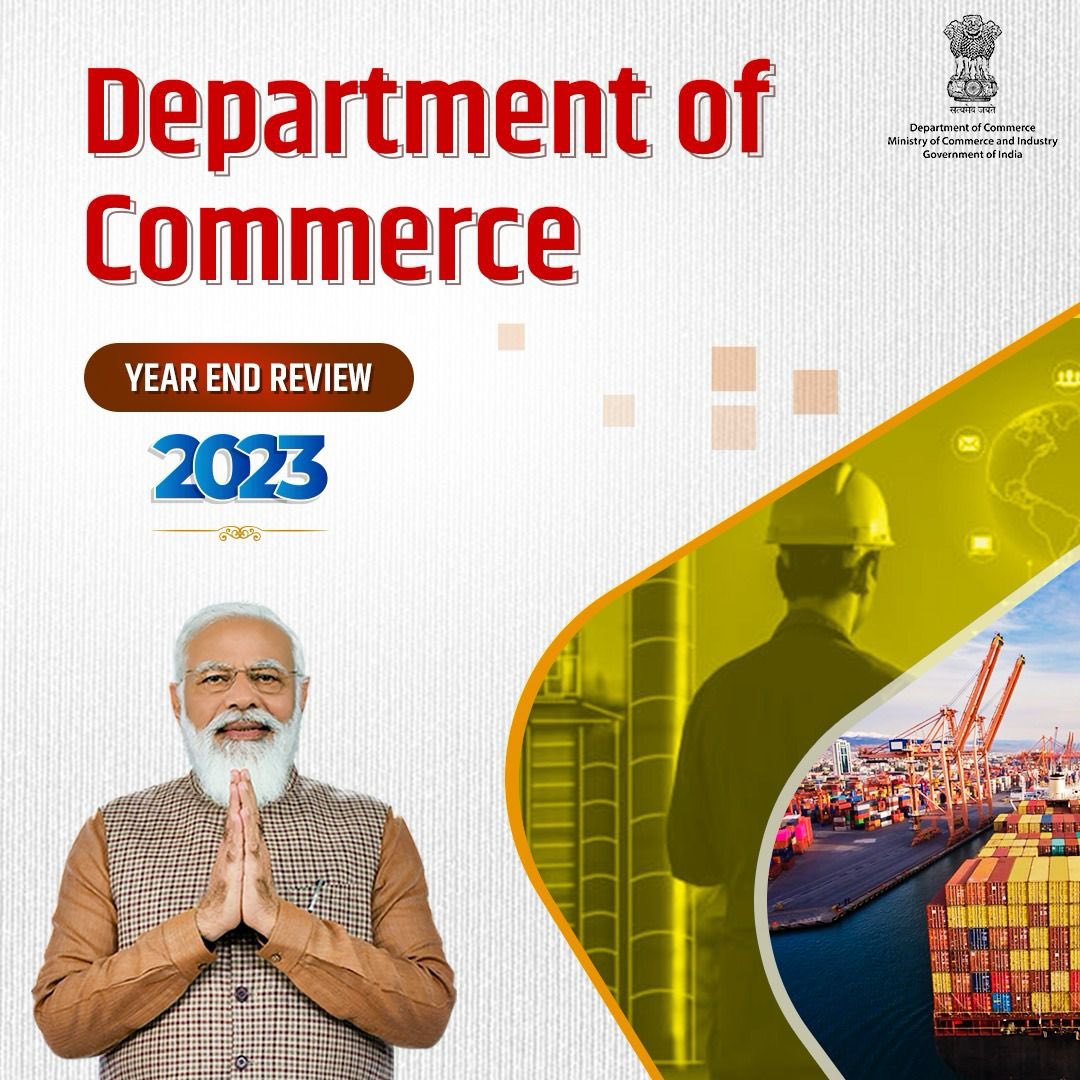 A year full of achievements for @DoC_GoI under PM @NarendraModi ji’s leadership: ✅ Launch of the Foreign Trade Policy 2023 ✅ G20 Trade & Investment Ministerial Meeting held under India’s Presidency reached consensus on 5 deliverables ✅ Inauguration of the International…