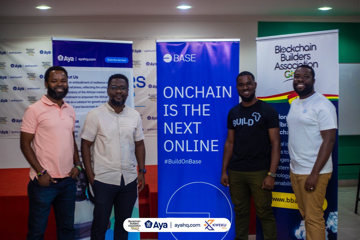 Web3 Ghana Takes Off! Huge Success for our Builders Meetup Sponsored by @Base

We did it,Ghana! Last weekend, our Web3 Builders Meetup powered by @BuildOnBase brought together the brightest minds and boldest innovators in the Ghanaian blockchain space

#Web3Ghana #BuildersMeetup