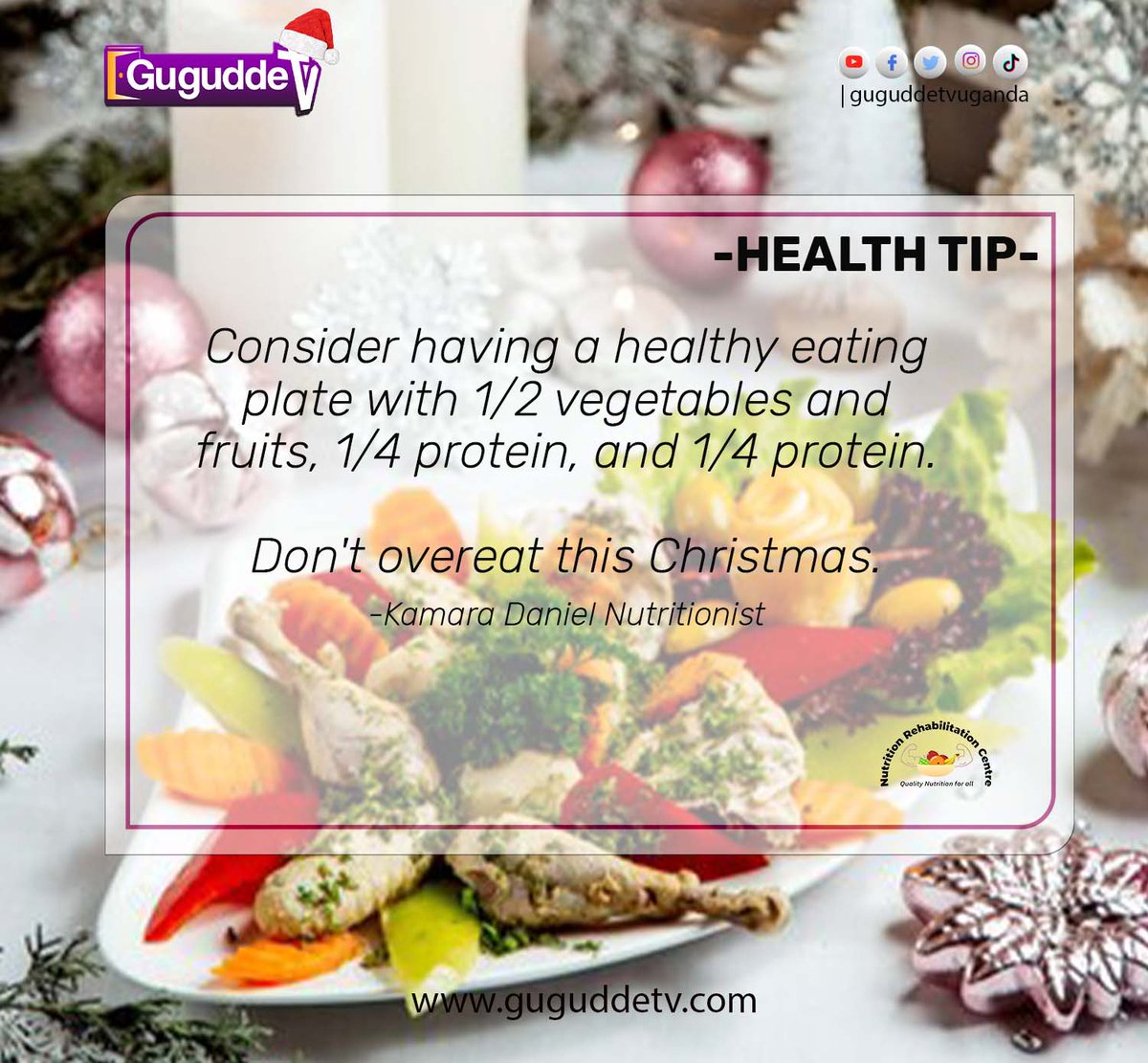 Health Tip | Don't over eat this Christmas. #GuguddeTvHealth #GuguddeTvUganda