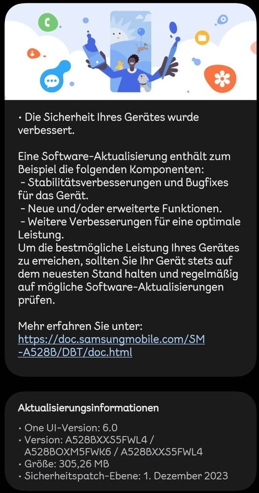 SamSWUpdate's tweet image. December 2023 security update for Samsung Galaxy A52s and Galaxy A53 5G - Germany #Samsung #GalaxyA52s