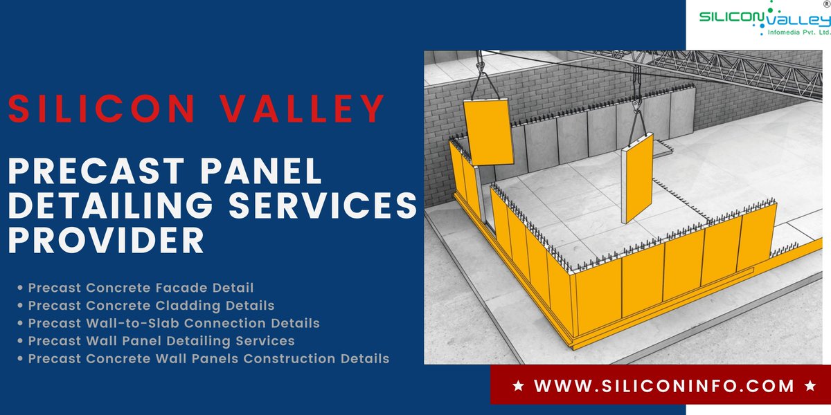 Silicon Valley's proficient engineers, drawing from over 15 years of industry experience, have solidified a reputation for excellence in Precast Panel Detailing Services. #precastpaneldetailing  #precastdetailing #precastshopdrawings #BIM 

➡️siliconinfo.com/shop-drawing-s…