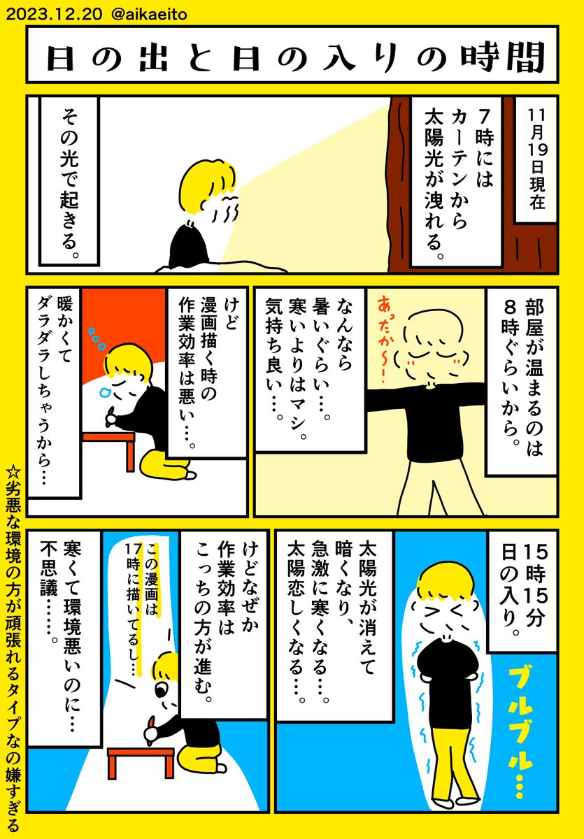 日の出と日の入りの時間