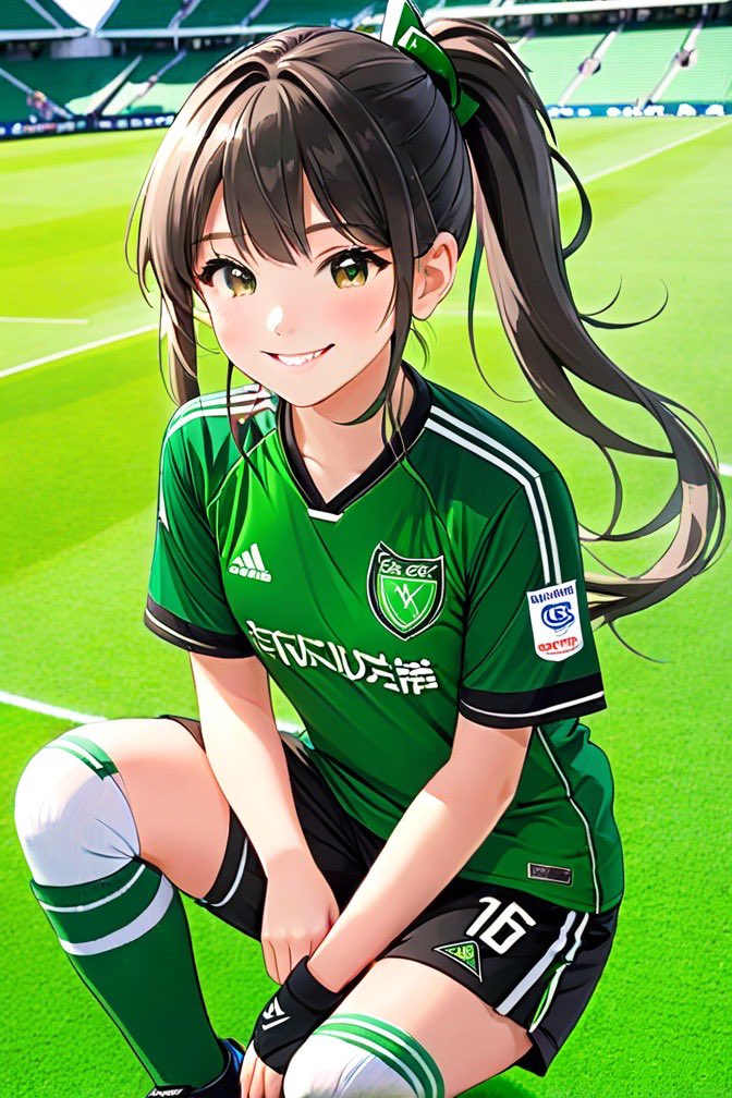 サッカー女子
 #AIArt  #AI美女  #AIgirl  #スポーツ女子  #MLS  #AustinFC 

さんだーちゃん⚡️でチ‼️

遅いお昼中にお着替えだーっ⚡️
オースティンFCのユニフォームでチよ😆
本当は緑と黒のストライプっぽいユニフォームみたい……まっいっか😅

notice:All created by AI graphics