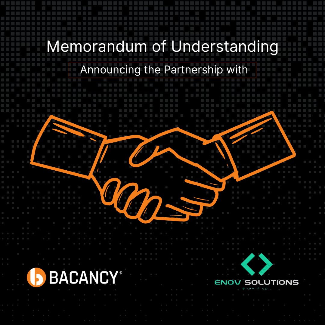 We're thrilled to announce that BACANCY solidified a strategic partnership through a memorandum of understanding (MOU) with ENOV Solutions. #innovationexchange #digitaltransformation #AIandML #collaborationiskey #BacancyTechnology #DedicatedToInnovation #GrowWithBacancy