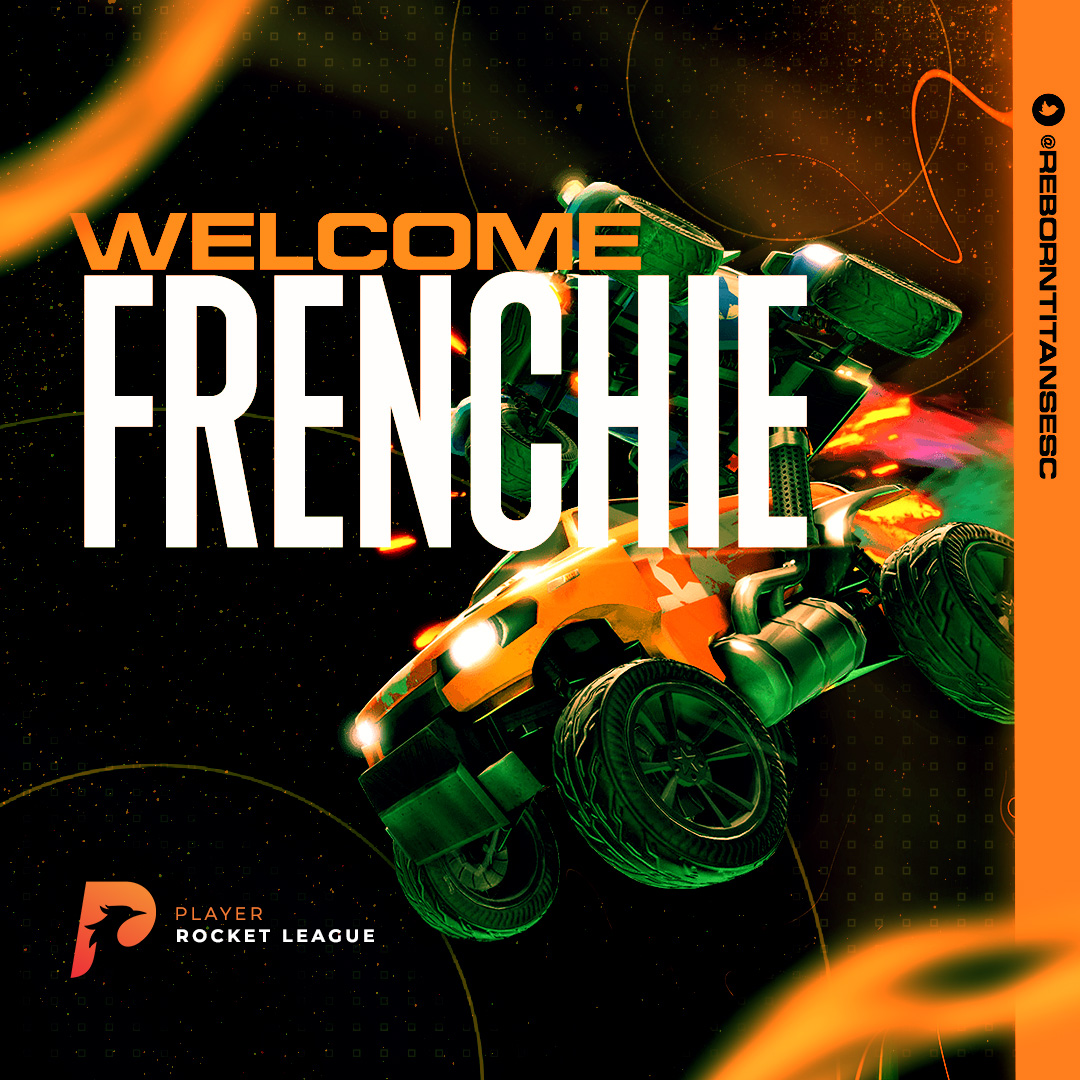 🚨 Big News! 🚨
-
We're thrilled to announce the newest addition to our Reborn Titans family - say hello to @frenchieoce! 🌟 A master of strategy and a formidable player, Frenchie is all set to elevate our game to new heights. 🎮
-
#RebornTitans #RocketLeague #Esports