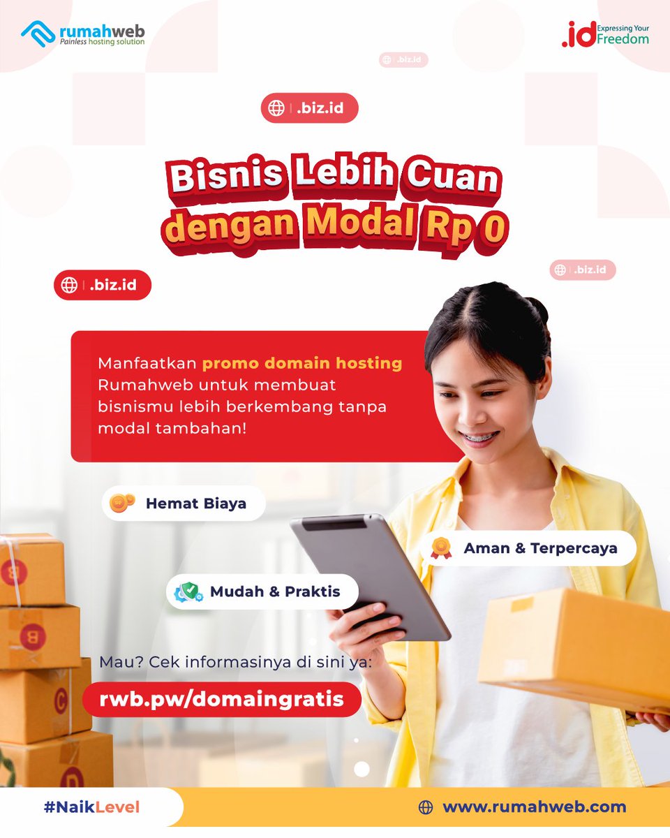 rumahwebtweet's tweet image. Sini merapat buat Warga RW yang mau domain hosting GRATIS!

Cukup berikan review di Google dan bisnismu siap menjangkau pasar yang lebih luas.

Cari tahu cara selengkapnya di sini ya: rwb.pw/domaingratis

#NaikLevel #Rumahweb #DomainID #DomainIndonesia