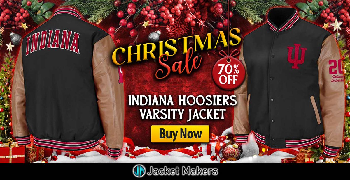 #Christmas Hot Offer Get Upto 70% OFF #IndianaHoosiers Black/Brown Jacket.
jacketmakers.com/product/indian…
#Christmas2023 #Xmas #Christmasgifts #Christmassale #OOTD #style #fashion #outfit #costume #christmastime #gifts #NBA #GoIU #hoosiers #jacket #trending #winter #sale #ShopNow