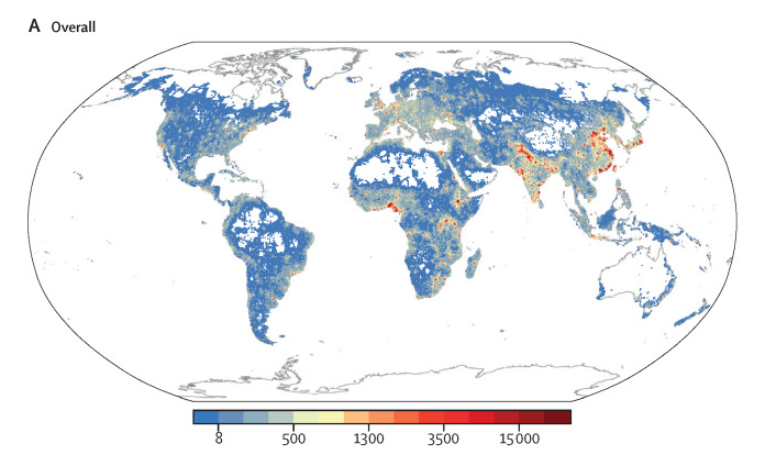 Weltweit überwiegen Kältetote die Hitzetoten um den Faktor 10
Die weltweit größte Studie zur klimabedingten Sterblichkeit bringt insgesamt 5 Millionen Todesfälle pro Jahr mit abnormalen Temperaturen in Verbindung. Davon entfallen 4,35 Millionen auf Kältetote und 0,45 Millionen