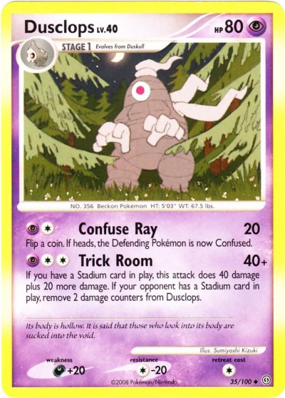 EPTCGC's tweet image. Pokemon: Dusclops
TCG Set: Diamond &amp;amp; Pearl: Stormfront
Year Released: 2008