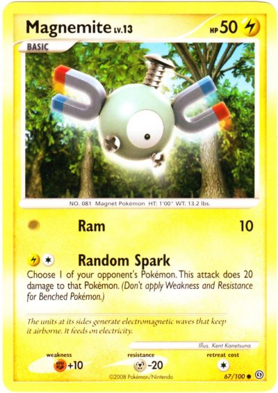 EPTCGC's tweet image. Pokemon: Magnemite
TCG Set: Diamond &amp;amp; Pearl: Stormfront
Year Released: 2008