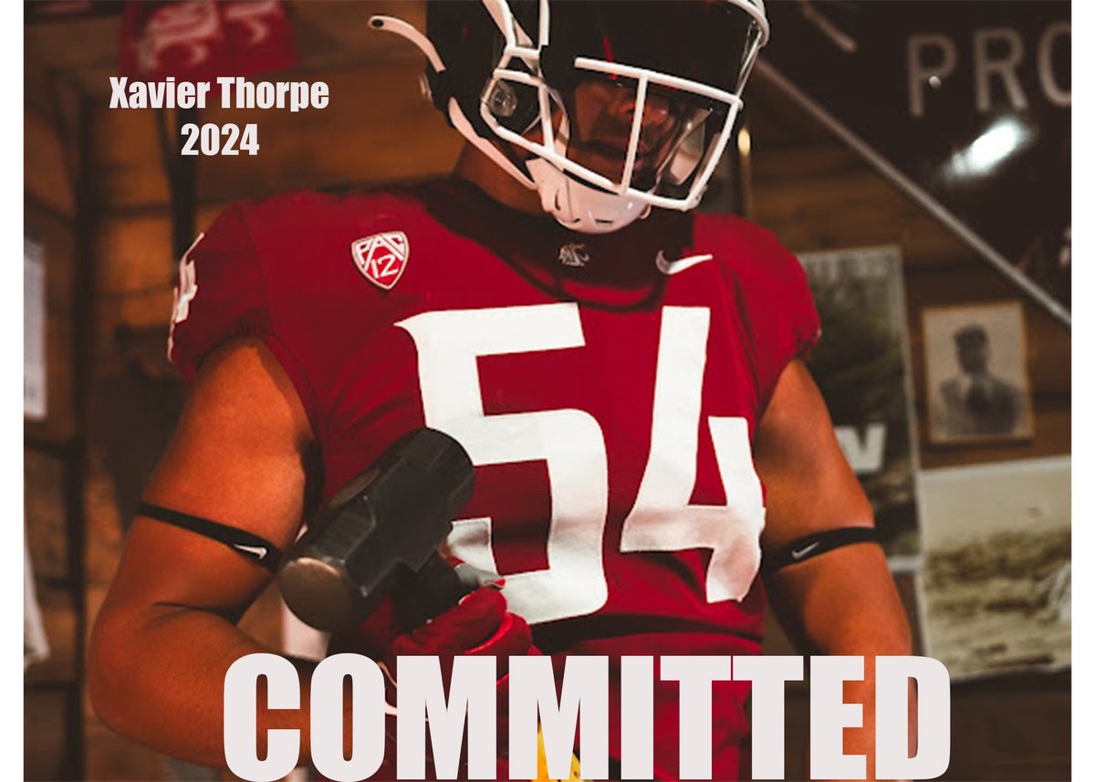 XavierThorpe_24's tweet photo. Can't wait to sign my National Letter of Intent tomorrow morning!  Coug Nation here I come. 
GO COUGS!!!