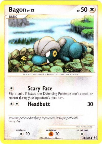 EPTCGC's tweet image. Pokemon: Bagon
TCG Set: Diamond &amp;amp; Pearl: Stormfront
Year Released: 2008