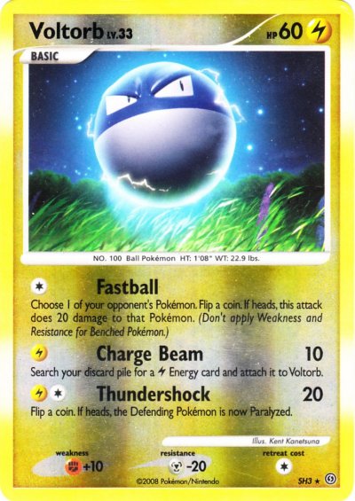 EPTCGC's tweet image. Pokemon: Voltorb (Shiny)
TCG Set: Diamond &amp;amp; Pearl: Stormfront
Year Released: 2008