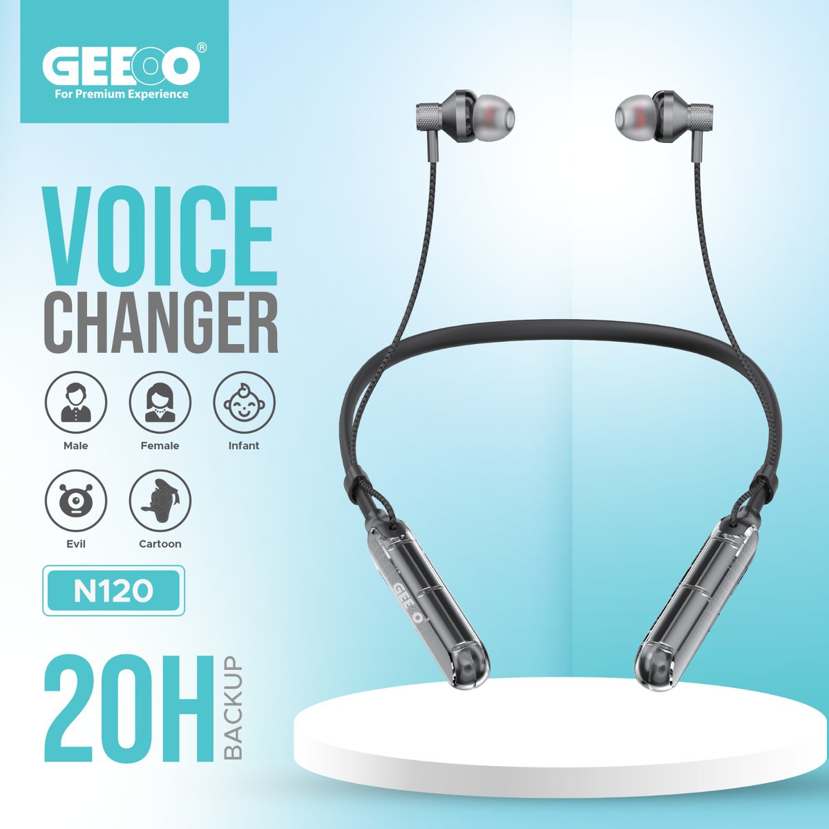 Want to add some fun and surprise to your calls and music?
The Geeoo N120 neckband lets you do just that with its 5 hilarious voice-changing options!
Upgrade your audio experience today with Geeoo N120!
#wirelessneckband #GEEOO #GeeooN120 #voicechanger #Geeoo #neckband #neckband