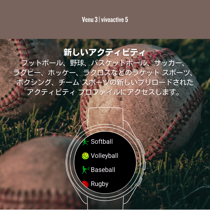 GarminJP's tweet photo. 【Garminウォッチ｜機能アップデート】

昼寝検出やBodyBatteryの強化、ランニング機能や新しいアクティビティなどが追加され、ヘルスケアもスポーツもさらにパワーアップ。

ぜひ活用してみてください！

※新しく追加された対象モデルは、画像内上部をご確認ください。

#アップデート #ガーミン https://t.co/KNS3erAHkl