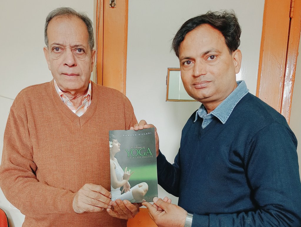 Wid Sushil Doshi, journalist, writer n sports commentator. We r publishing his #book on #Cricket Commentary. Presented him with a book on #Yoga published by #NBT_India. He has already  written 2 #CricketBook s for us. His new book is coming soon! #books
