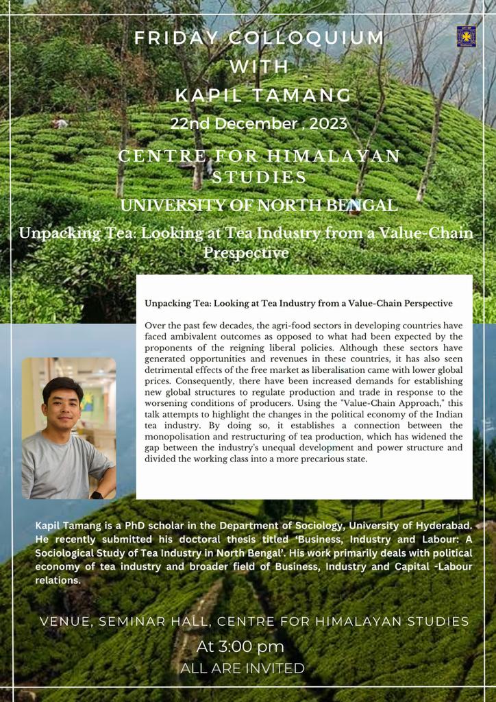Happening at the North Bengal University this Friday. Interested folks can join. @Kapil_004
