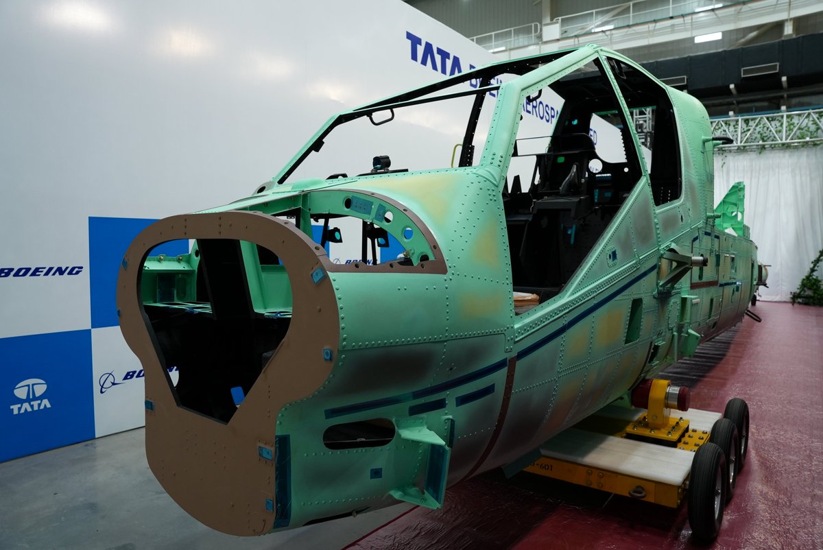 Tata Boeing Aerospace Limited (TBAL) has delivered the 250th fuselage for the AH-64 Apache attack helicopter from its state-of-the-art facility in Hyderabad.

@Boeing_In #TASL #defencecapabilities #cuttingedgetechnologies #manufacturing #fuselage