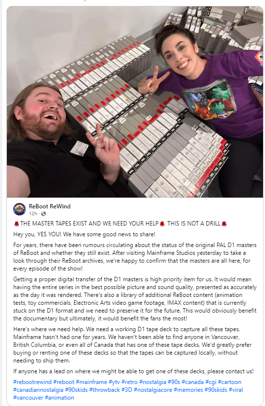 theLUCASTDS's tweet image. I saw this on FB but I don't think these people have a Twitter/X presence (I haven't been able to find one) so I'm posting it here in hopes that someone in the #animation community sees it and it gets some response
#rebootrewind #reboot #mainframe #ytv #retro #nostalgia #90s