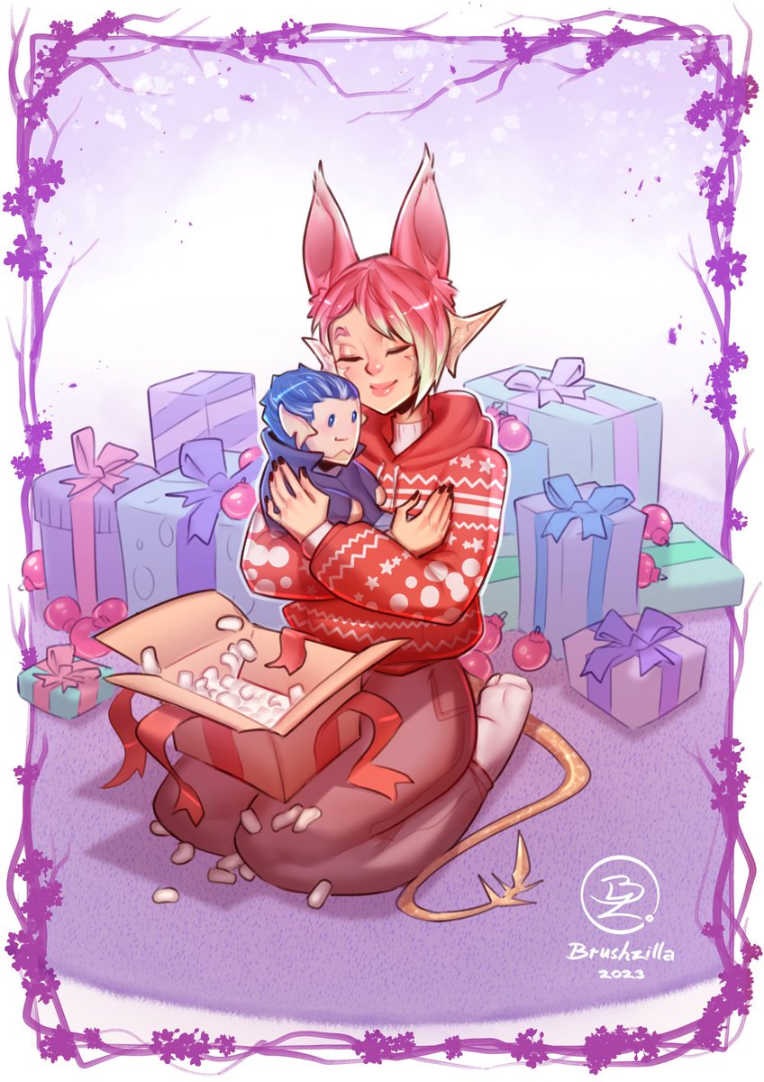 Commission for <a href="/GarudaneTsurume/">Garu</a> 
A little Secret Santa gift✨🎁

© Copyright 2023 BRUSHZILLA.