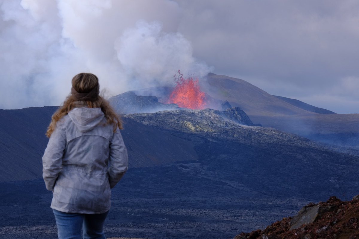 🌋 Witnessing the raw power of nature at Iceland's majestic volcano. The earth's fiery heartbeat beneath our feet! #Iceland #Volcano #Nature #Travel #Adventure #Explore #Landscape #NaturePhotography #Geology #Wanderlust #VolcanicEruption