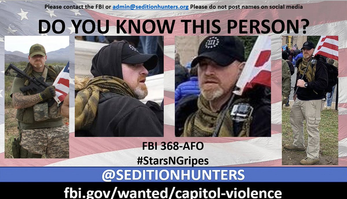 #NewImages Please share across all platforms. #DoYouKnow this person?? #StarsNGripes Please contact the FBI with 368-AFO tips.fbi.gov or contact us at admin@seditionhunters.org Please do not post names on social media