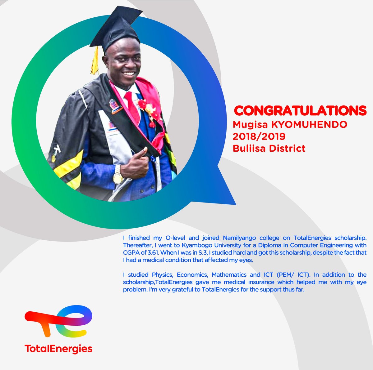 Join us in celebrating the academic achievement of our #scholarship beneficiaries who recently graduated🧑‍🎓from Kyambogo University🥳. We are so proud of you and wish you the very best in the bright future ahead of you. Keep winning!!! #SharedValue #Education #Sustainability