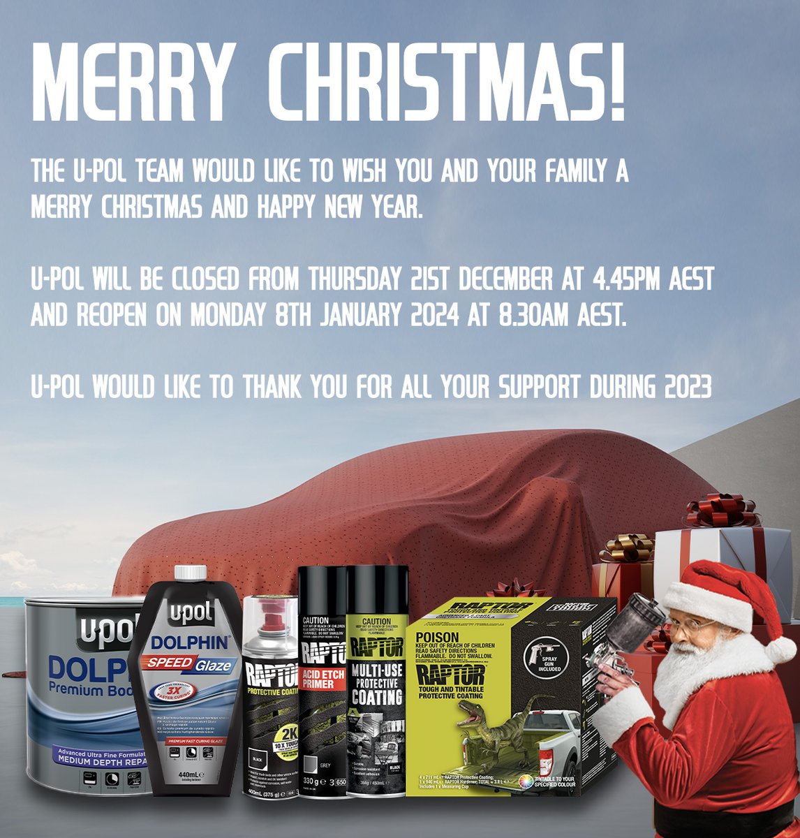 Merry Christmas from U-POL Australia &amp; NZ! 

u-pol.com.au