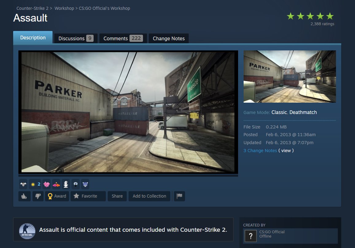 "Assault is official content that comes included with Counter-Strike 2"😭😭😭