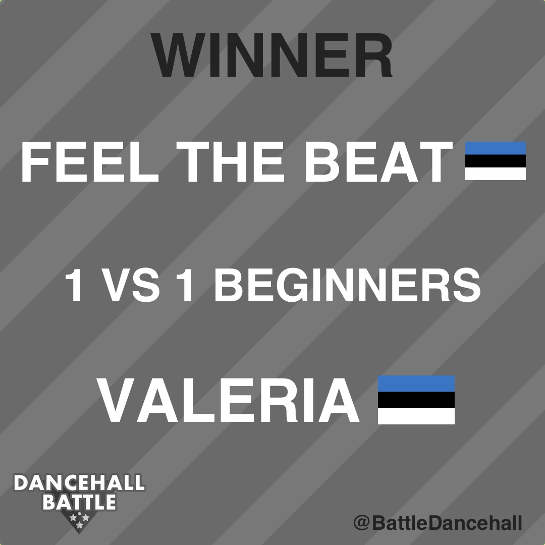 BattleDancehall's tweet photo. 🏆 Valeria 🇪🇪 won the 1 vs 1 Beginners at Feel The Beat 🇪🇪 3 weeks ago 🔥 #dancehallbattle https://t.co/9bES8uv7jS https://t.co/CWFwFntmNu