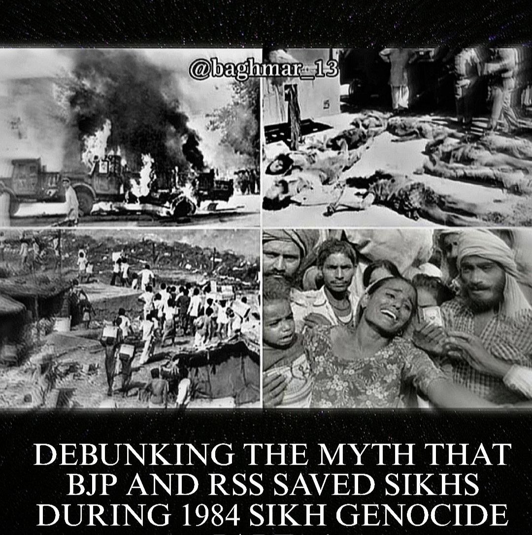 #RSS #Aryasamaj #Sikhgenocide #picturethread
🧵Thread 
Debunking the myth that BJP and RSS saved Sikhs during 1984 Sikh Genocide