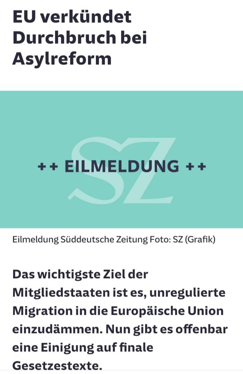 +++Breaking: Die #GEAS Einigung ist da und nach allem was man hört ist es so fatal wie befürchtet (Kinder in #Grenzverfahren, #Instrumentalisierung als Ausnahmezustand in der #Krisenverordnung etc ). In Kürze mehr bei <a href="/ProAsyl/">PRO ASYL</a>