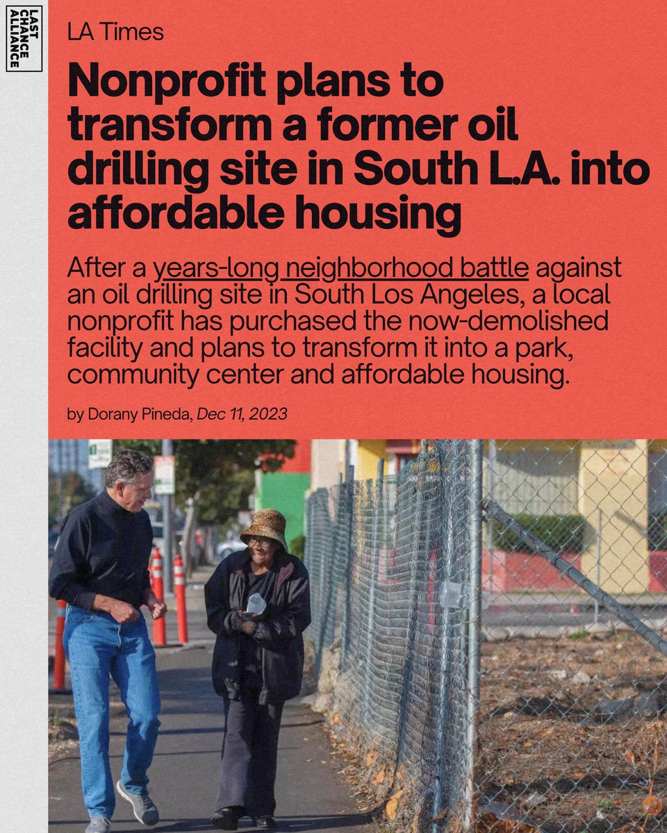 GOOD CLIMATE NEWS: Affordable housing, park, and community center to replace former oil drilling site in South LA! latimes.com/california/sto…