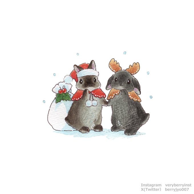 「fur-trimmed headwear santa hat」 illustration images(Latest)｜4pages