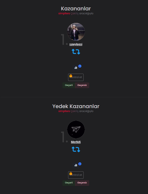 Çekilişimizin kazananı @sawyleesi 24 saat içerisinde <a href="/NYXFPS0/">DemonNYX</a>'e ulaşıp VPni alabilirsin