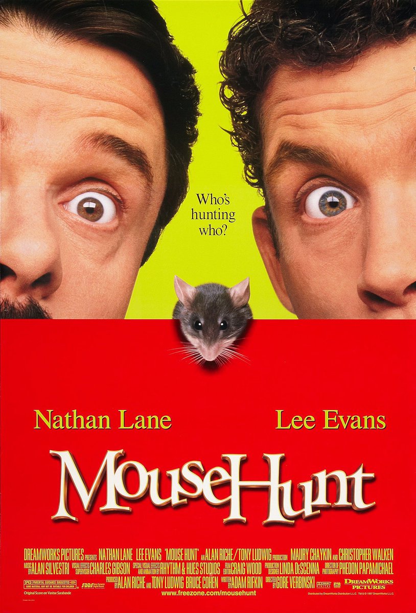 🎬MOVIE HISTORY: 26 years ago today, December 19, 1997, the movie ‘Mouse Hunt’ opened in theaters!

#NathanLane #LeeEvans #VickiLewis #MauryChaykin #EricChristmas #MichaelJeter #DebraChristofferson #ChristopherWalken #ErnieSabella #WilliamHickey #AnnabelleGurwitch #GoreVerbinski