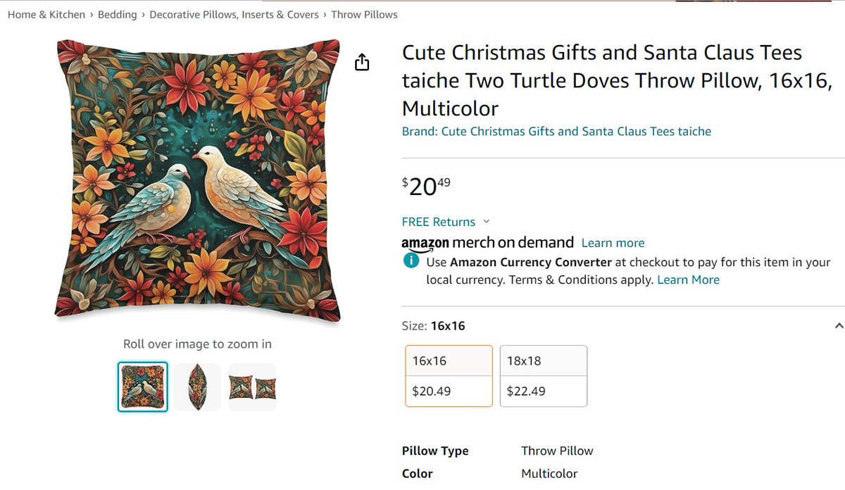 Amazon.com: Cute Christmas Gifts and Santa Claus Tees Two Turtle Doves #ThrowPillow  #taiche  #twoturtledoves #christmas #daysofchristmas #twelvedaysofchristmas #nddayofchristmas #seconddayofchristmas #ajoyouschristmas #twelvedaysornaments amazon.com/dp/B0CN7H6YR4?…