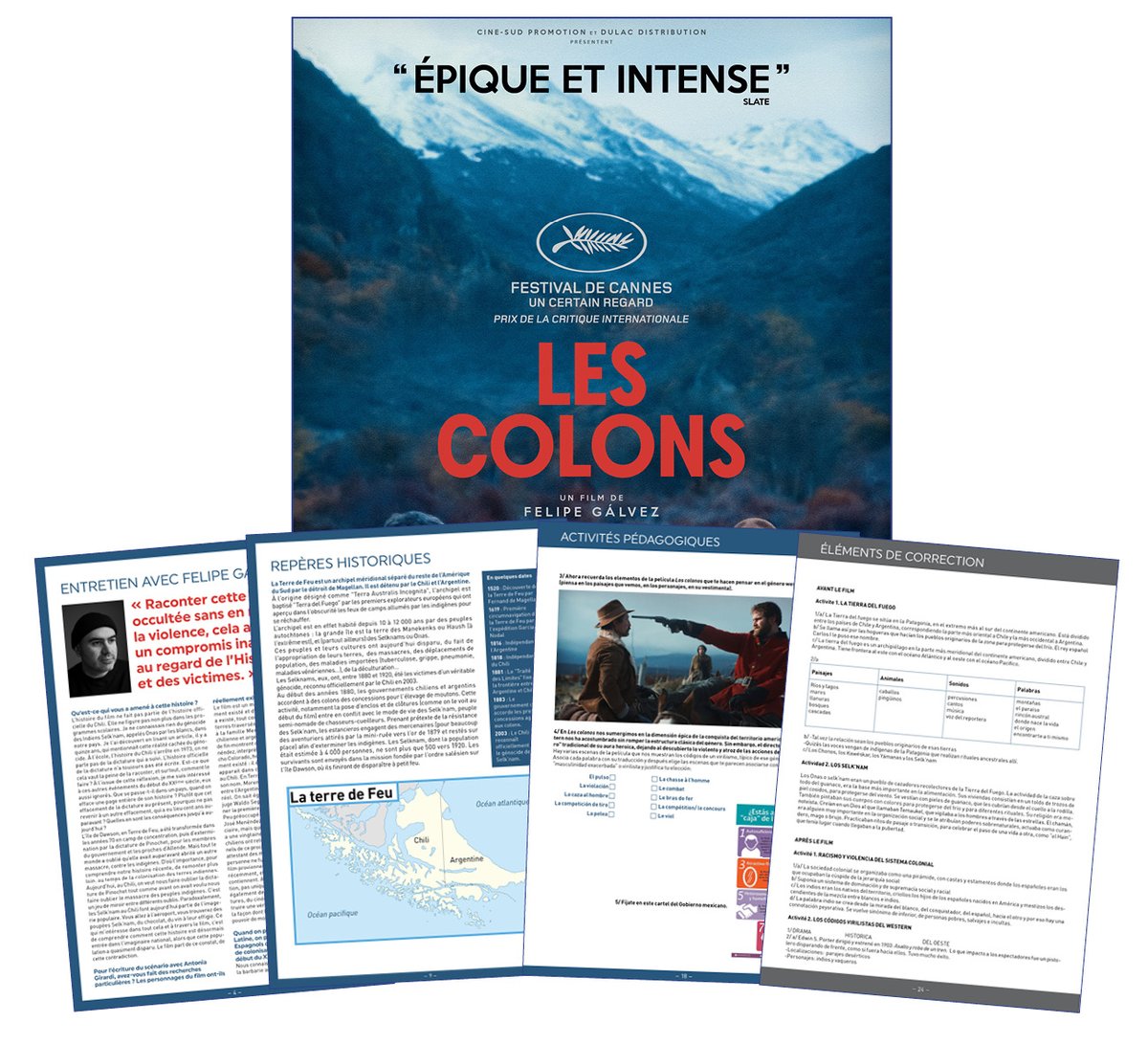 #RessNum #espagnol #lycee
📣Retrouvez notre dossier pédagogique consacré au film LES COLONS (en salles aujourd'hui) : un récit magistral et implacable du génocide des Indiens Selk'nam au Chili 🇨🇱
👉bit.ly/3NUjYez