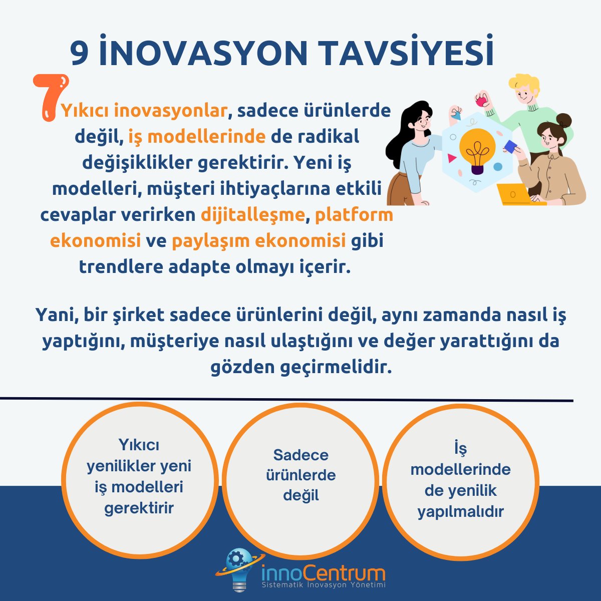 innocentrum's tweet image. 7. #Yıkıcı #yenilikler yeni iş modelleri gerektirir.

8. #Dijital #çağda ekosistemlere erişmek için platformları kullanmamız gerekiyor.

9. #İş #birliği yeni rekabet avantajıdır.