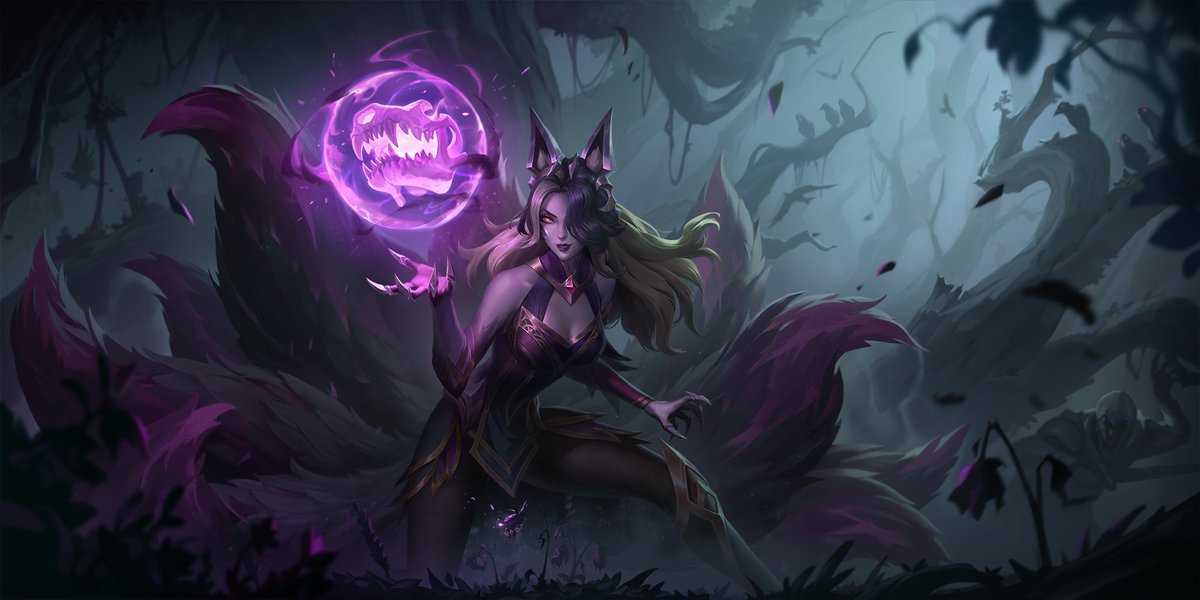 Coven Ahri - Legends of Runeterra

Happy to share this last champion art I did at Kudos productions.
I definetely feel I'm more improved and advanced now than this. I keep all my legacy for reminding. And would develop my forward working. #Ahri #LegendsOfRuneterra #coven