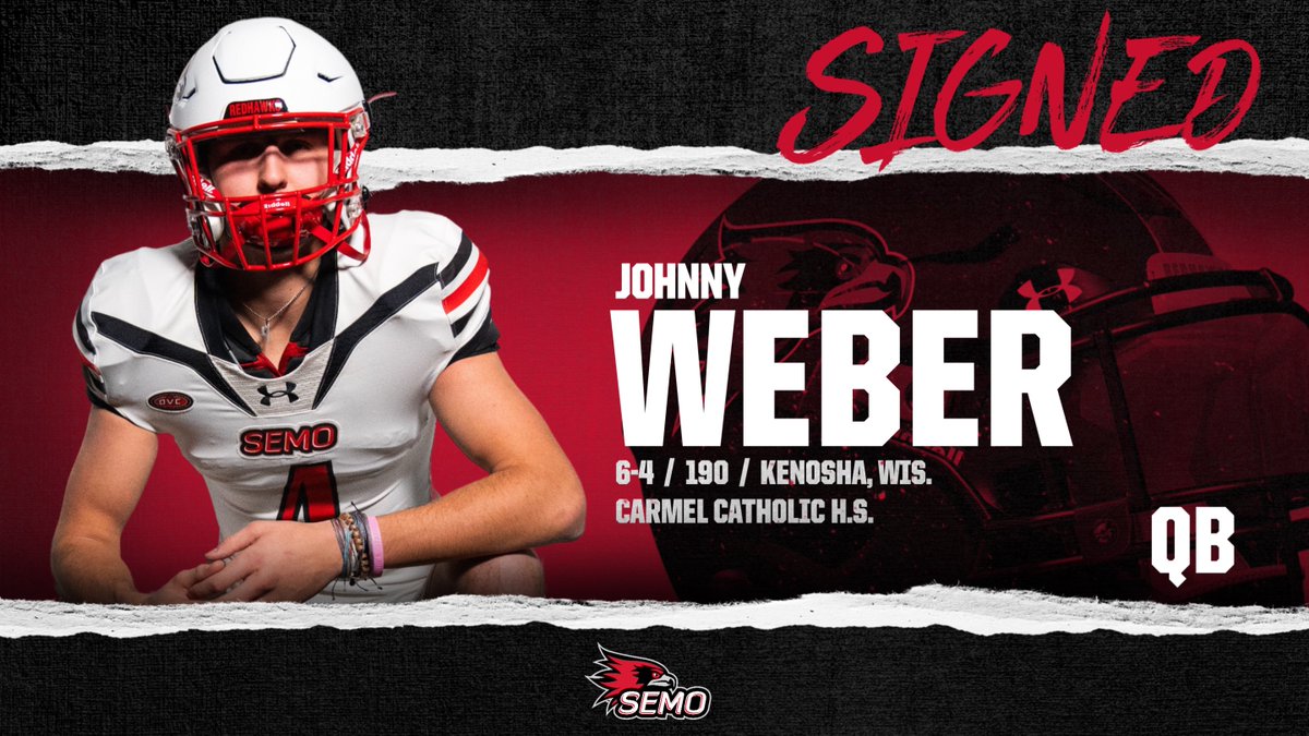 Welcome to Southeast Missouri quarterback JOHNNY WEBER! #feelinrowdy