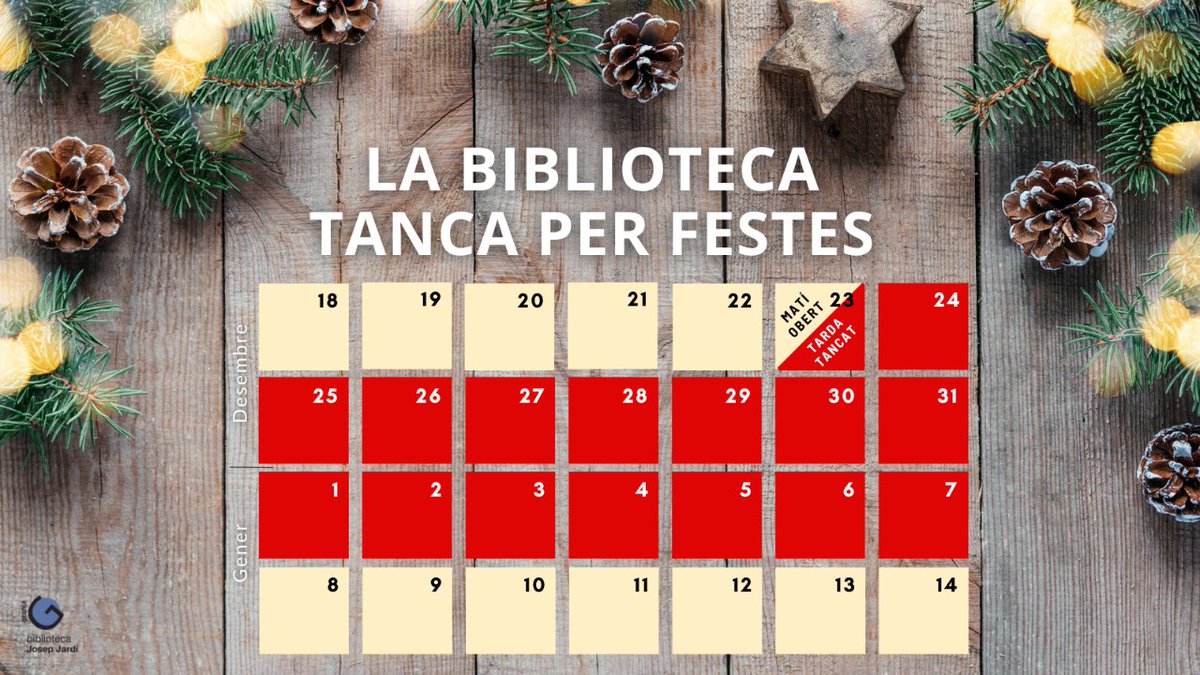 bibliotecaSPM's tweet photo. Atenció! La biblioteca i la bústia de retorn romandran tancades durant les dues setmanes de #festius. Aprofiteu aquests últims dies per carregar-vos de lectura. I si necessiteu un espai d'estudi, consulteu els horaris de les #biblioteques dels pobles veïns https://t.co/hLlGD6bOAD https://t.co/3txprJN8jw