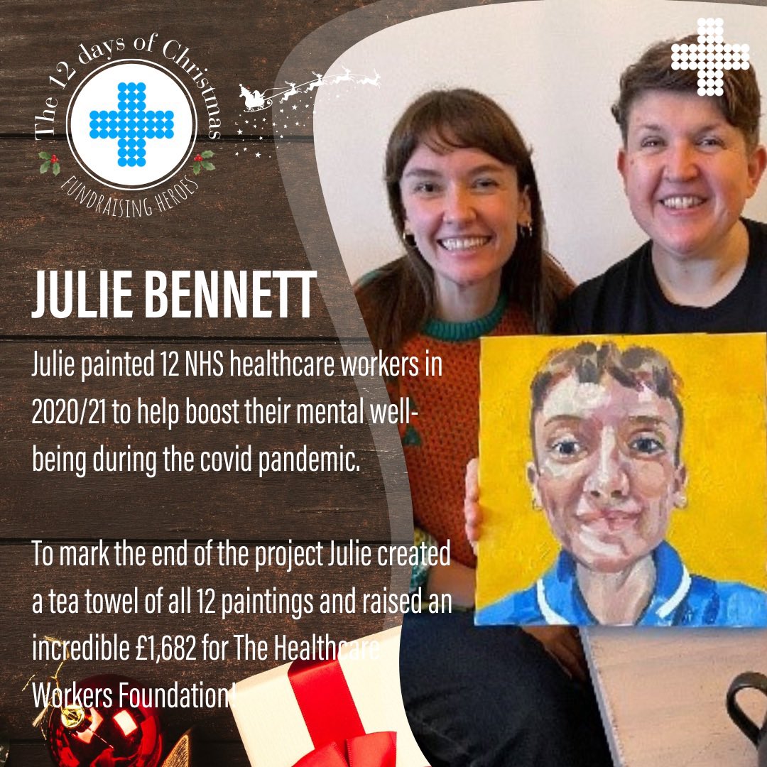 On the eighth day of Christmas, we are thanking Julie Bennett for her fundraising & support! #fundraising #charity #christmas #support #healthcareworkers #community
