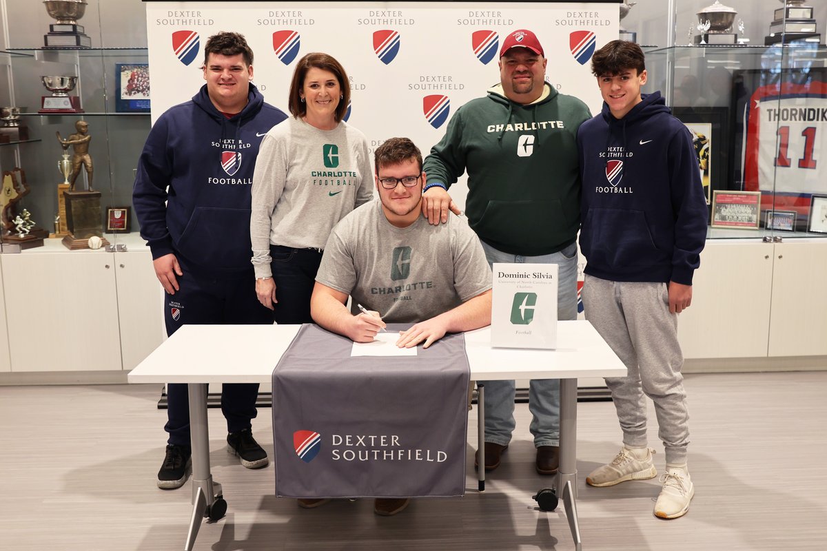 Congratulations to the four members of the varsity football team from the class of 2024 who have committed to play at the Division One level: @DXSF_FB Liam Andrews - @PennStateFball Darius Day - @Bucknell_FB Joe McCauley - @Spiders_FB Dominic Silvia - @CharlotteFTBL