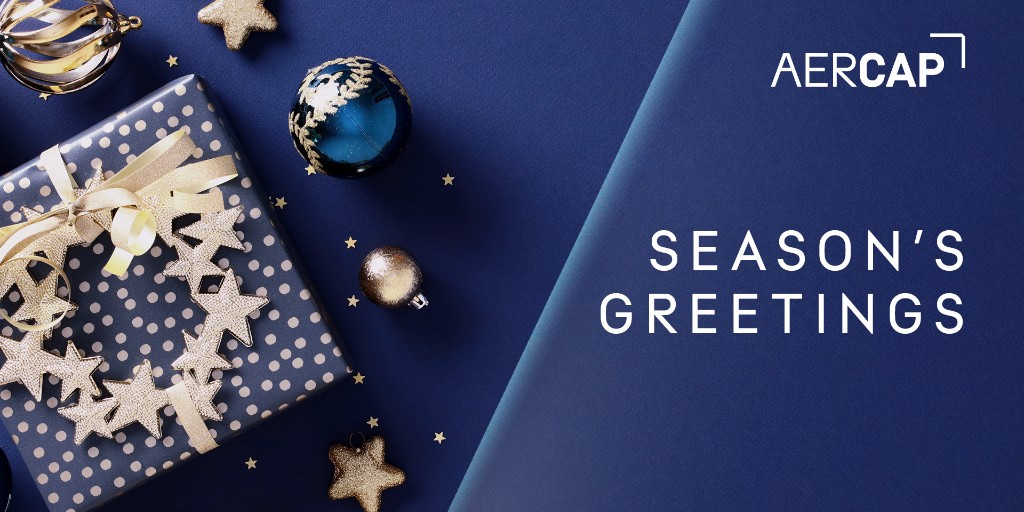 Season's Greetings to our customers, business partners and friends from all the team at AerCap. #SeasonsGreetings #HappyHolidays #WeAreAerCap