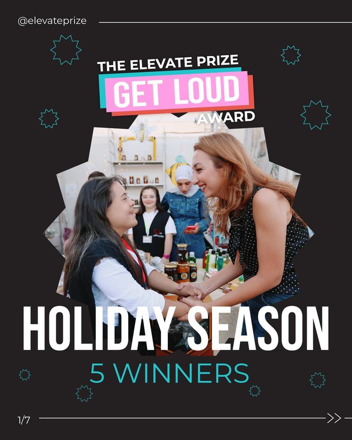 Introducing our five Elevate Prize GET LOUD Award recipients for December! Each received $5,000 to continue their work alleviating hardship and bringing joy to their communities. 🎁 @OneSimpleWish 🎅🏻 Living for Everything 👗 @OutMyCloset 🏠 @findingrefugegr 🤝 @canopynwa