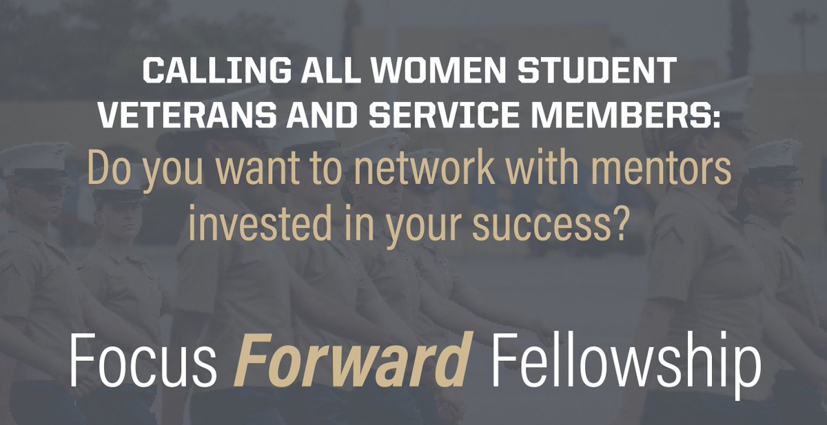 Calling all women student veterans &amp; service members: 
Do you want to network with mentors invested in your success? #FWDFellows is for you!
ℹ️  Attend a virtual info session: bit.ly/FWDInfo2024
🎓  Or visit mfri.purdue.edu/FWDFellows