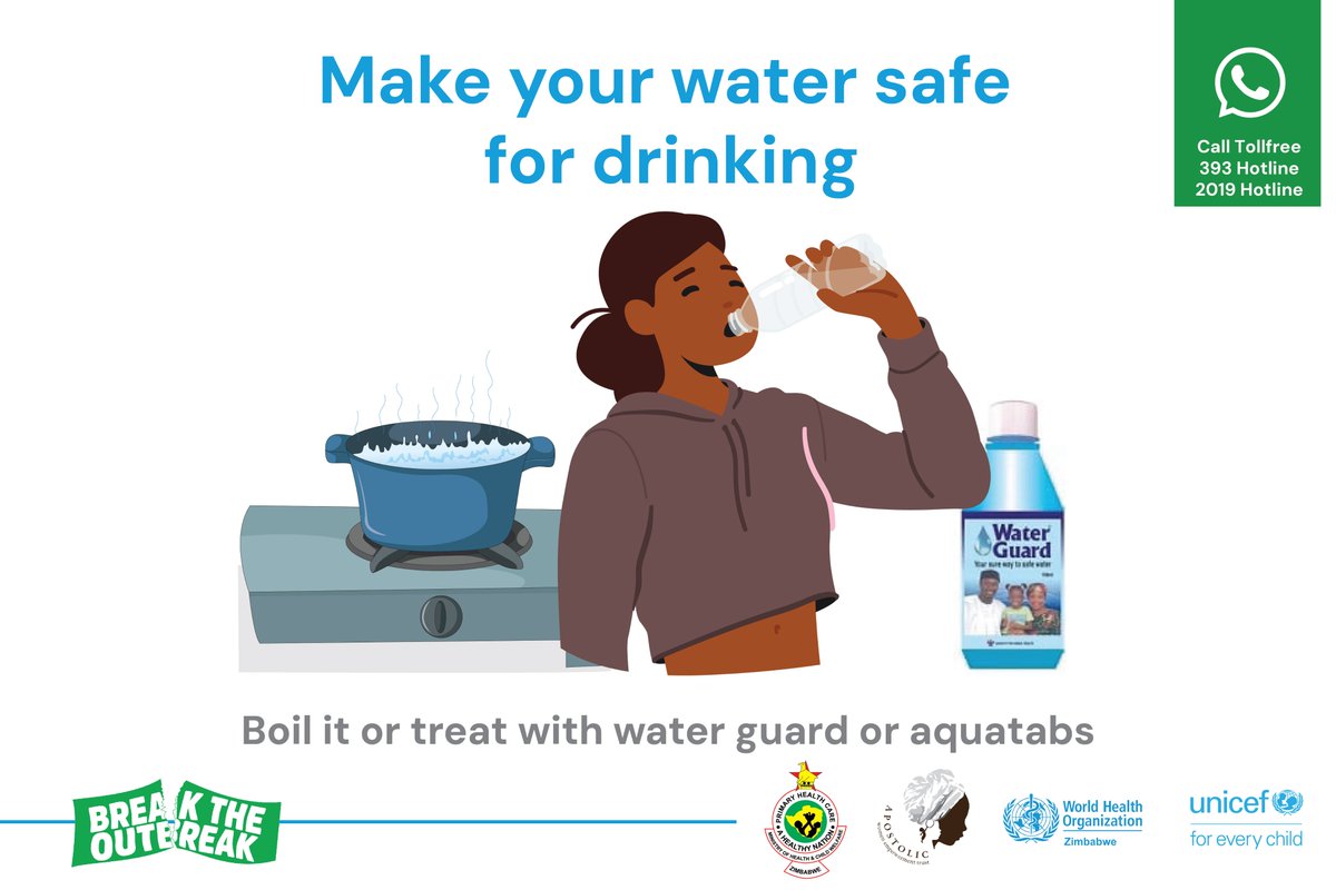 Quench your thirst with confidence! 💧 In the face of the Cholera risk, make a splash by choosing safe water sources. Your health is your wealth!